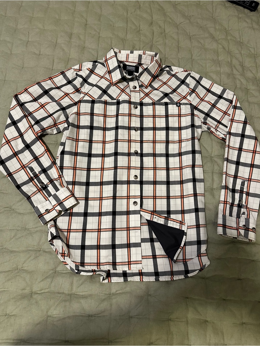 Duluth Alaskan Hardgear -  Button-Down Shirt in White, Black & Orange - Classic